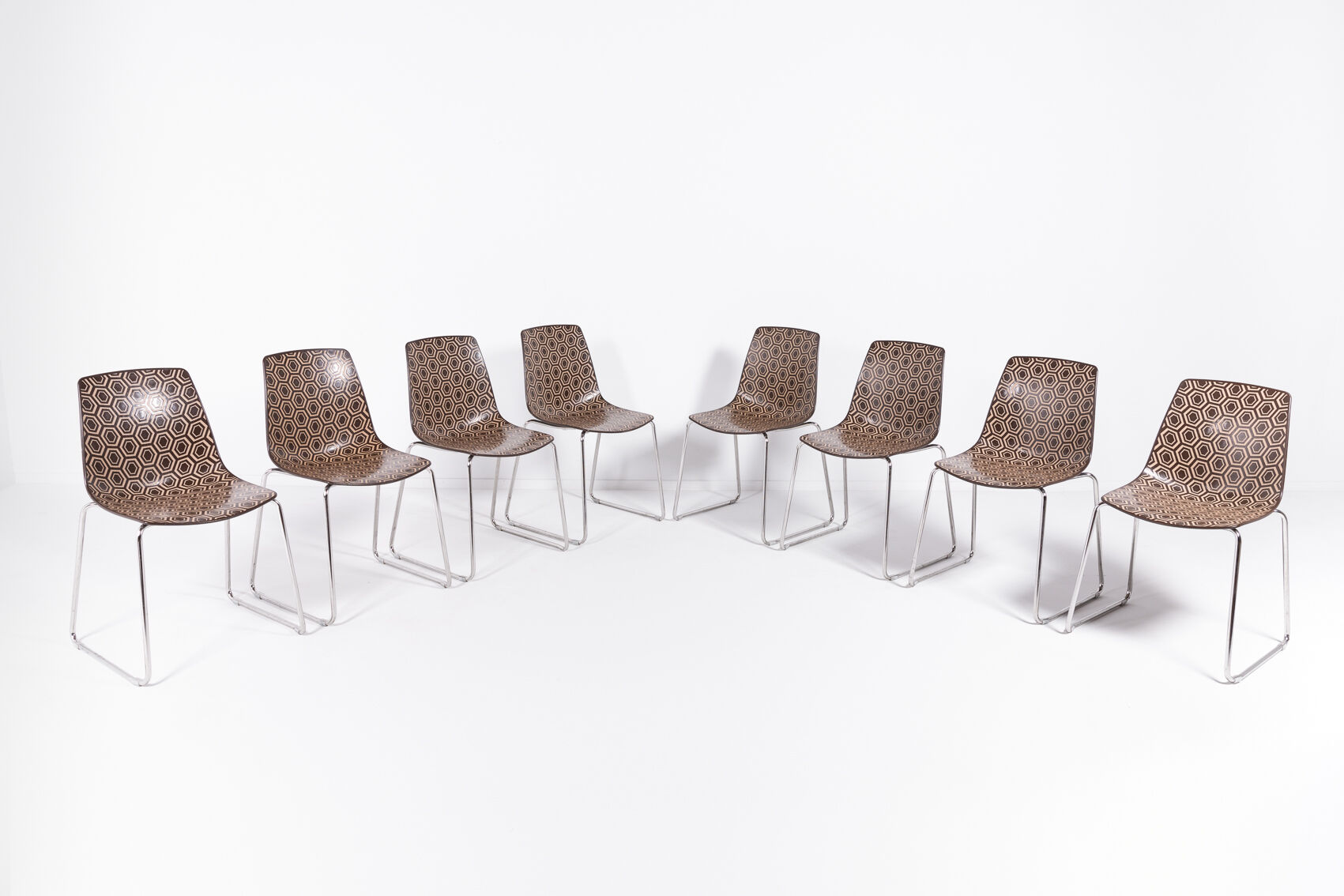 Set of 8 chairs Stefano Sandona 'Alhambra' by Gaber