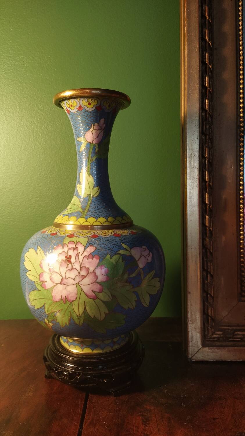 Pair of Chinese cloisonné vases