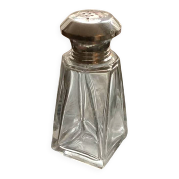Art Deco crystal silver-plated sugar shaker