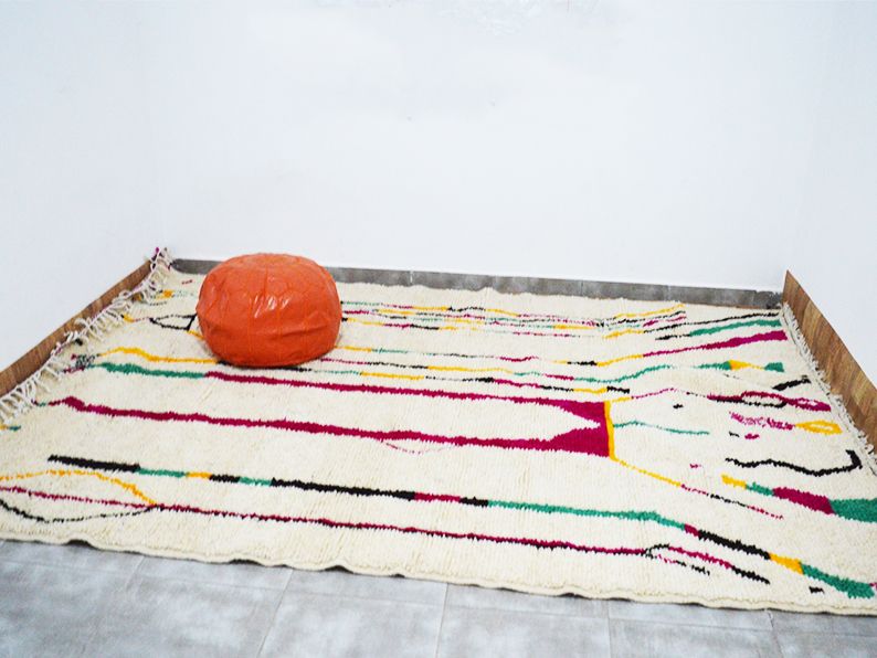 Handmade moroccan berber carpet 168 x 133 cm