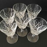 Set of 6 vintage wine glasses