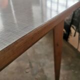 Square dining table, wood and formica, 1960s