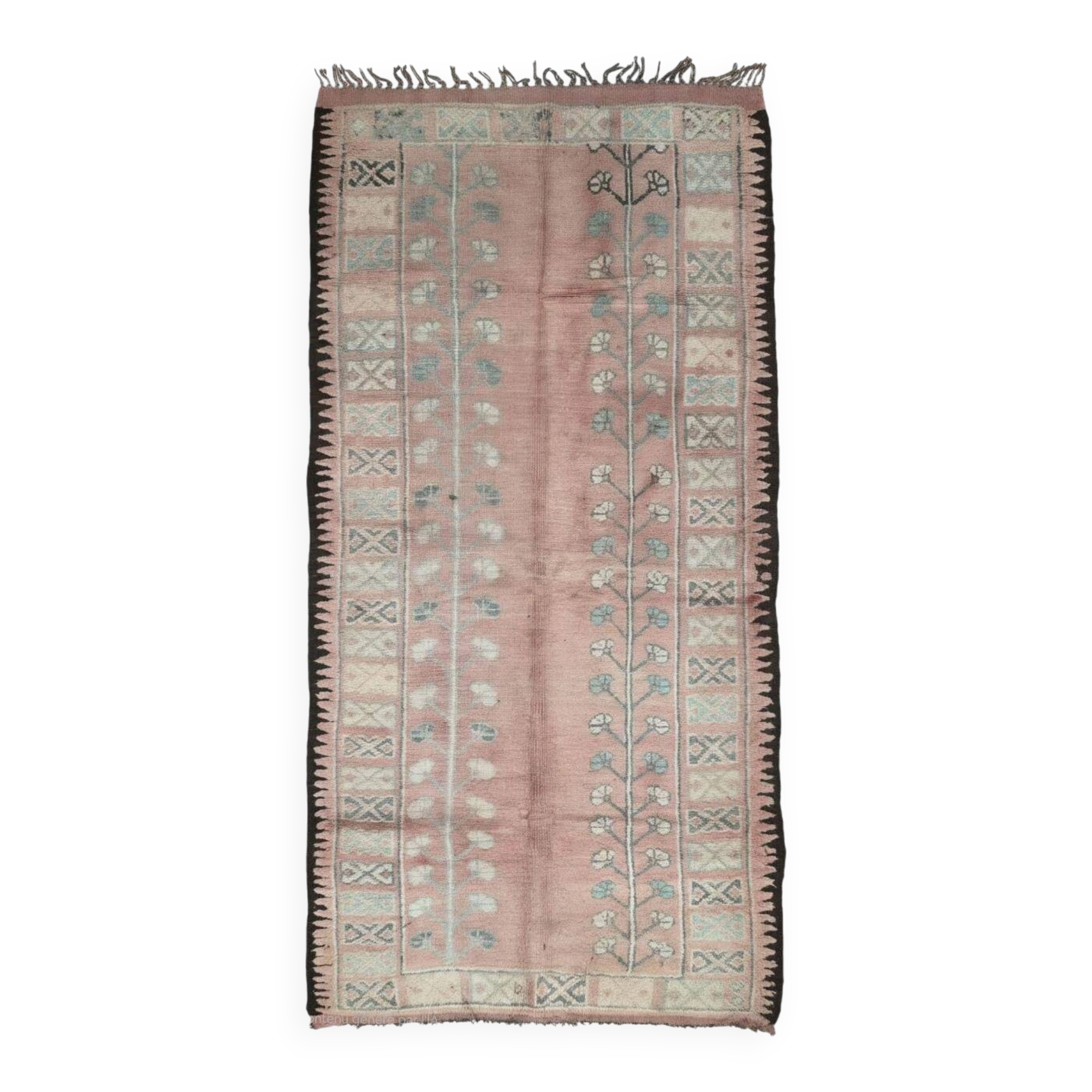 Vintage pink rug - 370 x 170 cm