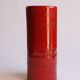 Cylindrical red ceramic vase by Aldo Londi for Bitossi, Italy