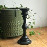 Black wooden candlestick
