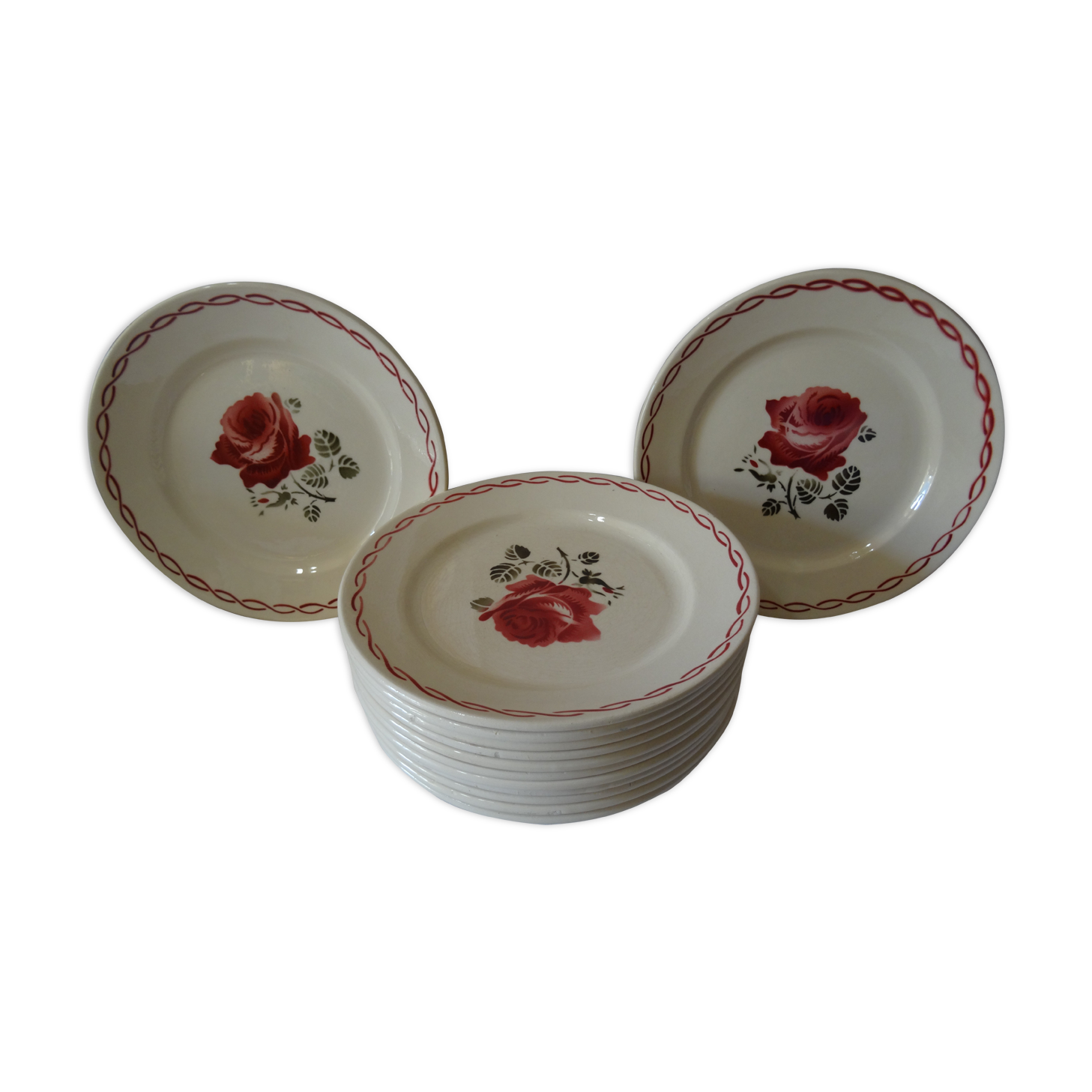Lot of 14 dessert plates