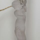 Lamp foot putti torch with baccarat