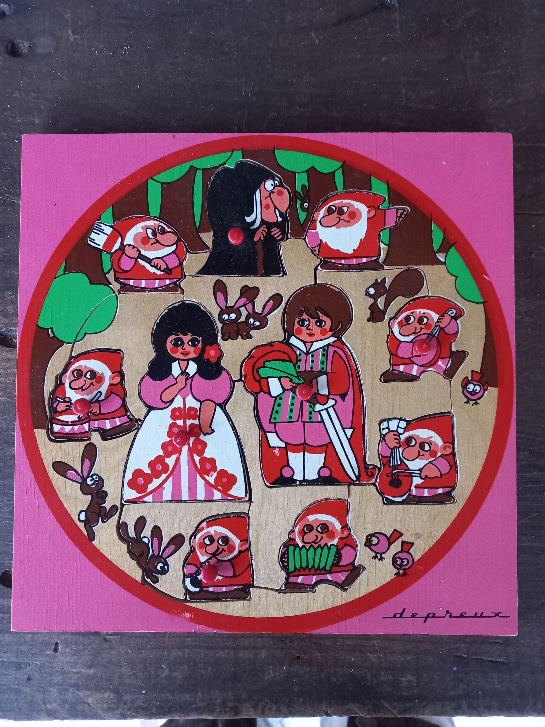 Vintage wooden puzzle 1970