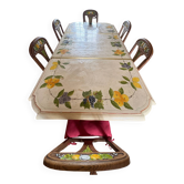 Table de cuisine en pierre de lave émaillée