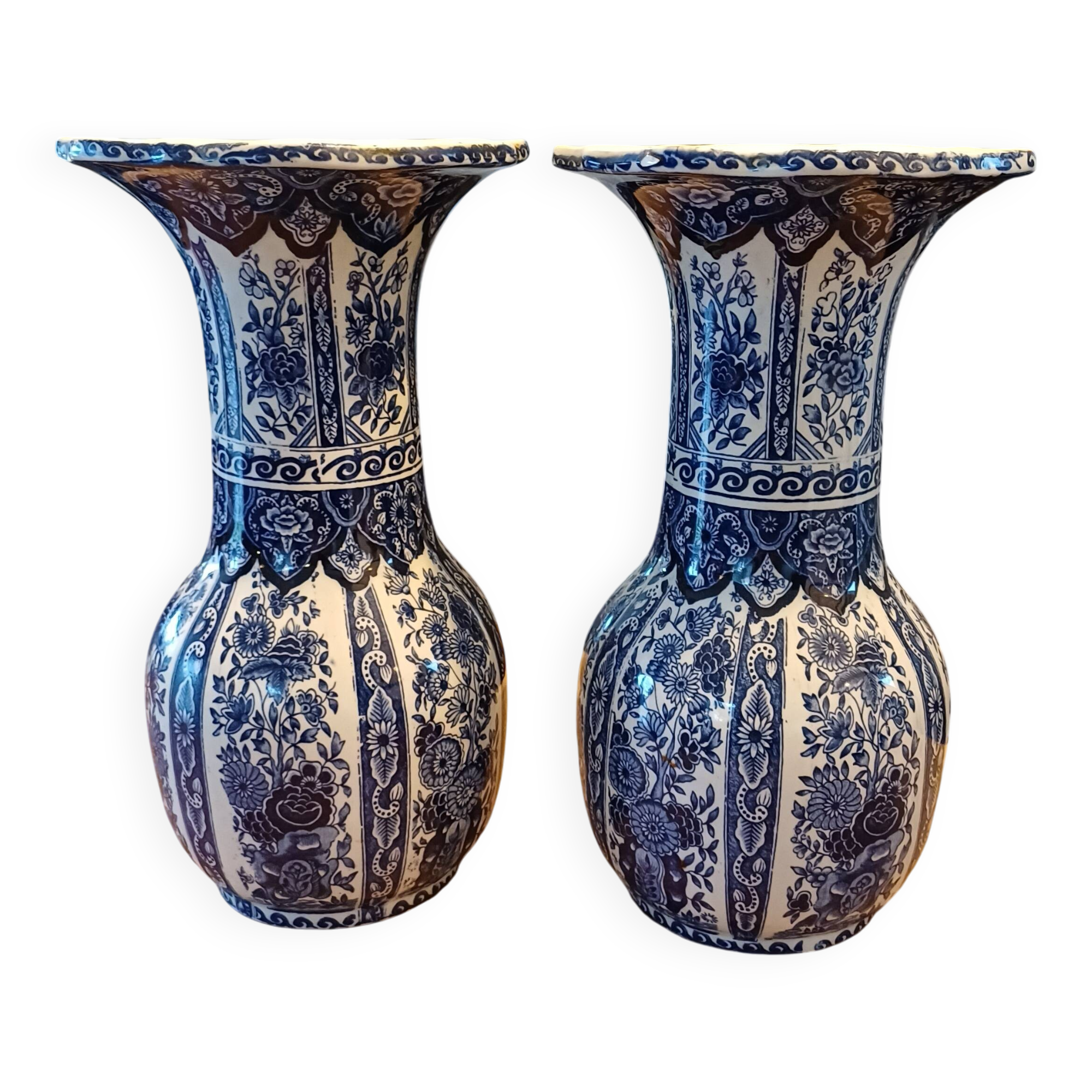 Pair of Delft vases