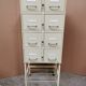 Vintage storage unit, 8 lockers, industrial design in metal