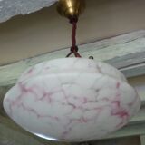 Marbled opalescent art deco pendant light Ø 35 cm