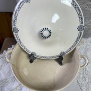 Salins blue iron earth soup tureen