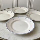 Set of 4 plates with desissert geometic patterns
