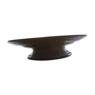 Flat serving dish on a pedestal in St Amand porcelain
