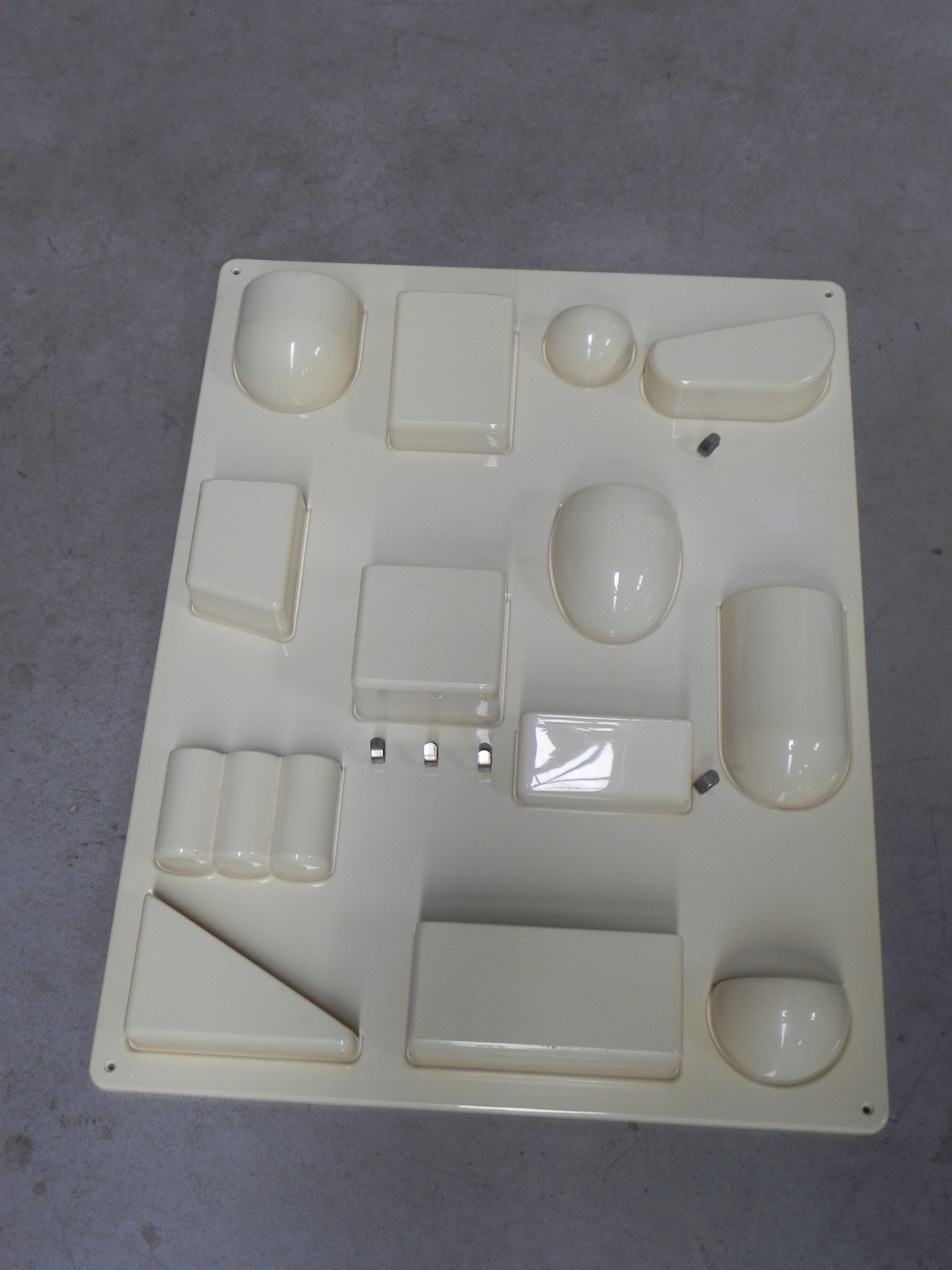 Vintage plastic wall rack, storage system