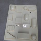 Vintage plastic wall rack, storage system