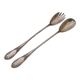 SFAM silver metal salad servers.