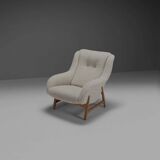 Rare lounge chair by Bengt Ruda for Artifort in wool fabric, Holland 1960s