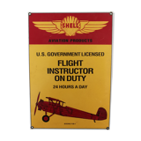 Plaque émaillée Shell aviation products