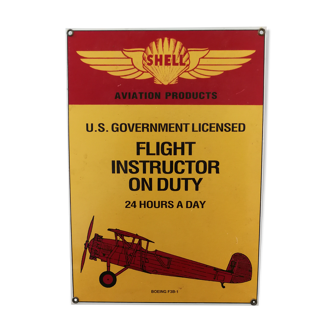 Enamelled plate Shell Aviation products
