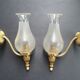 Pair of antique gold wall sconces