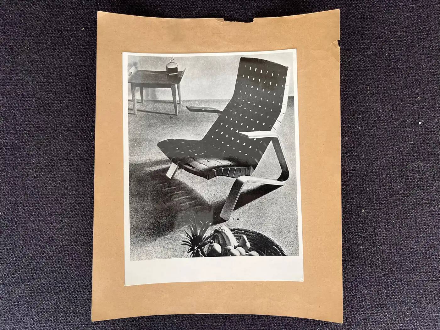 Original photo of Grasshopper armchair by Eero Saarinen for Knoll / USA, 1948