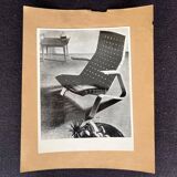 Original photo of Grasshopper armchair by Eero Saarinen for Knoll / USA, 1948