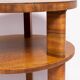 Mid-century modern coffee table, vintage, Art Deco, walnut wood, Poland, 1960s