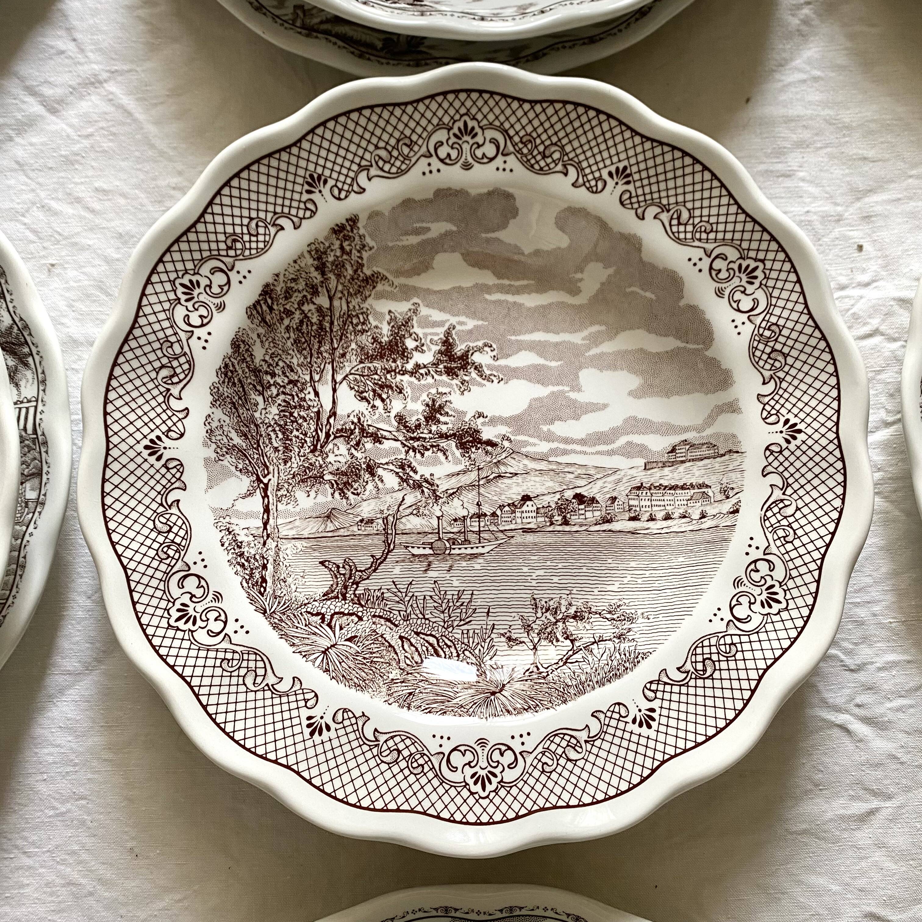 Swiss landscape Italy 25-piece dinner and soup plates
