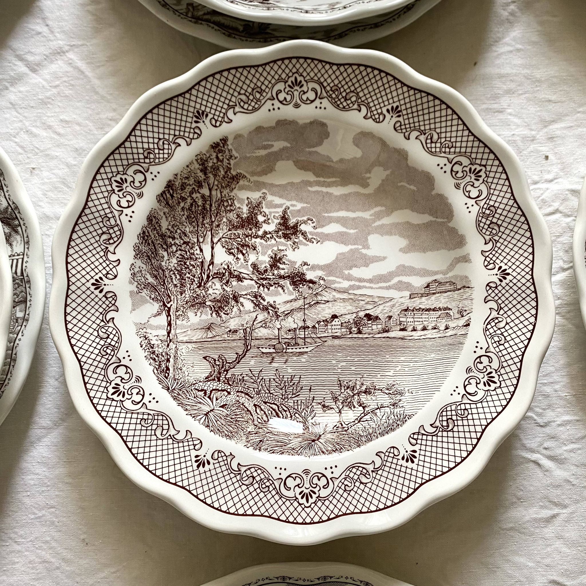 Swiss landscape Italy 25-piece dinner and soup plates