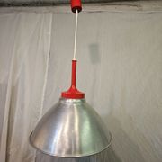 80s brushed aluminum pendant light