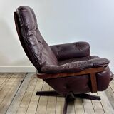 Leather armchair and ottoman by GÖTE MÖBLER Sweden 1960