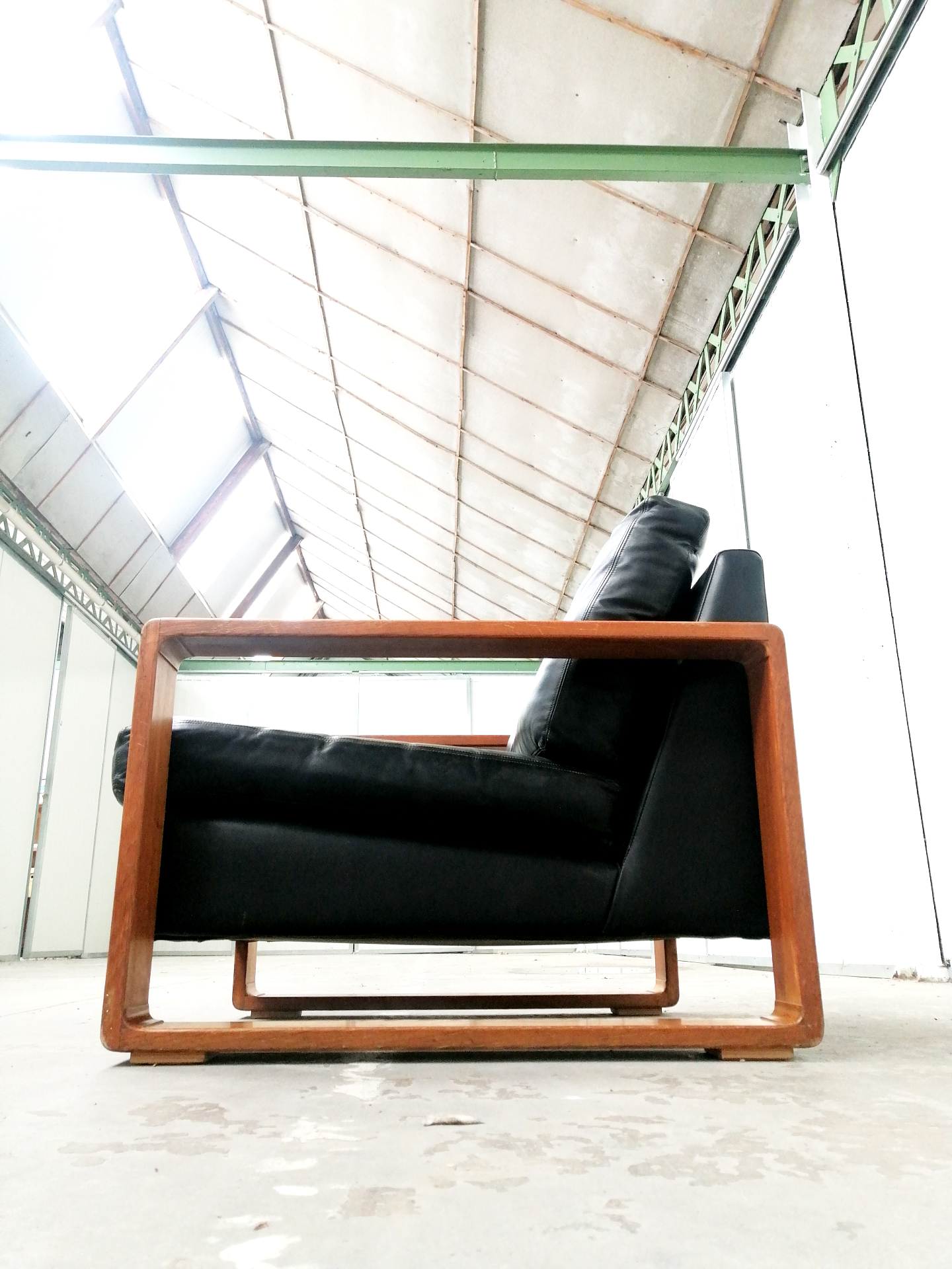 Leather lounge chair, Finland, 1960s