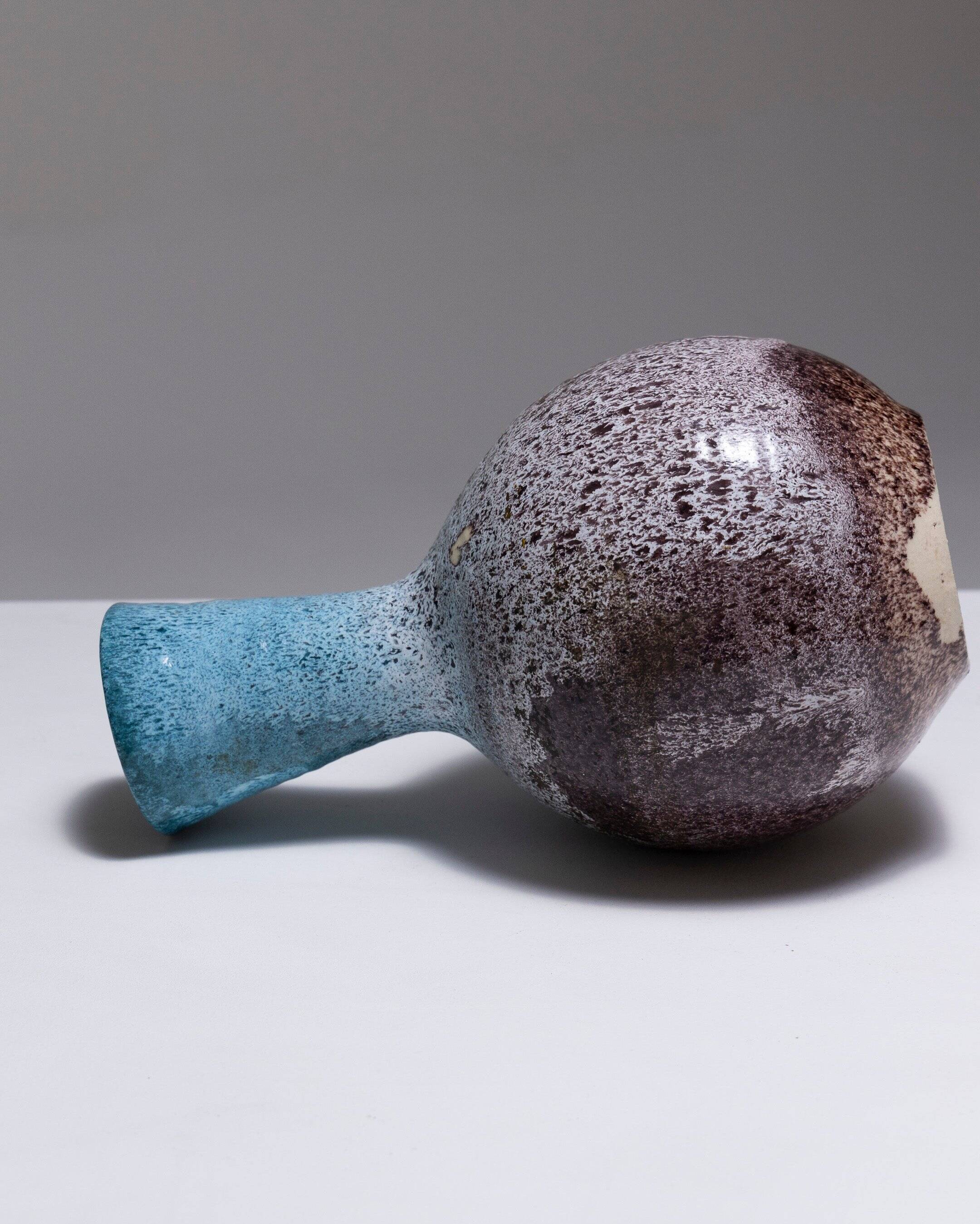 Vase en faïence accolay, 1950s