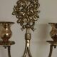 Paire de bougeoirs en laiton suédois antiques