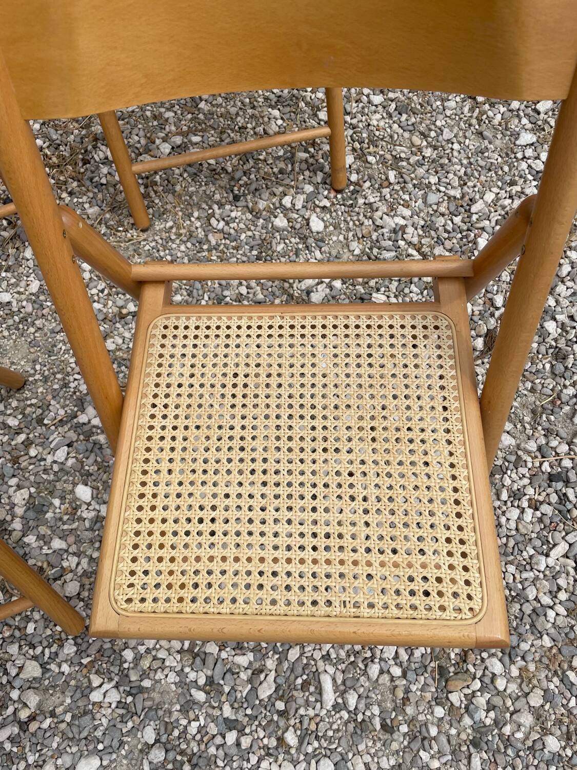 Chaises Pliantes Habitat Vintage en Rotin et Rotin, 1980s, Set de 4