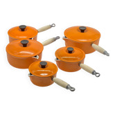 Série de 5 casseroles en fonte Le Creuset France