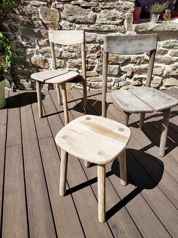 1 Wooden garden stool