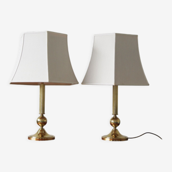 Lampes de table en laiton par Leclaire & Schäfer