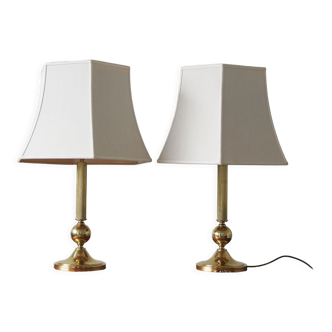 Lampes de table en laiton par Leclaire & Schäfer