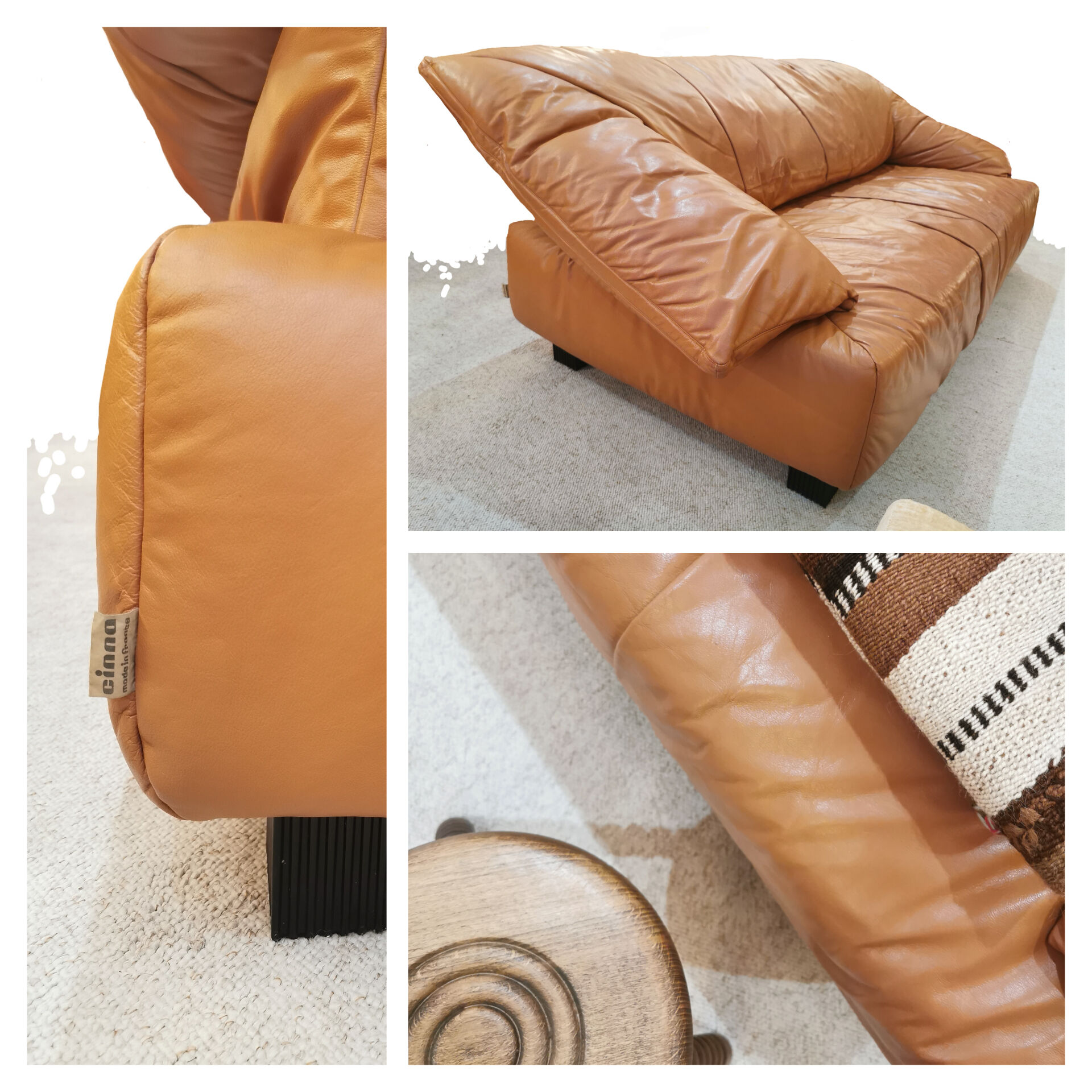 Cinna leather sofa 1980
