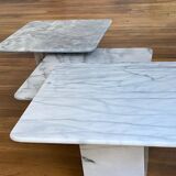 3 vintage marble nesting coffee tables from the 80s