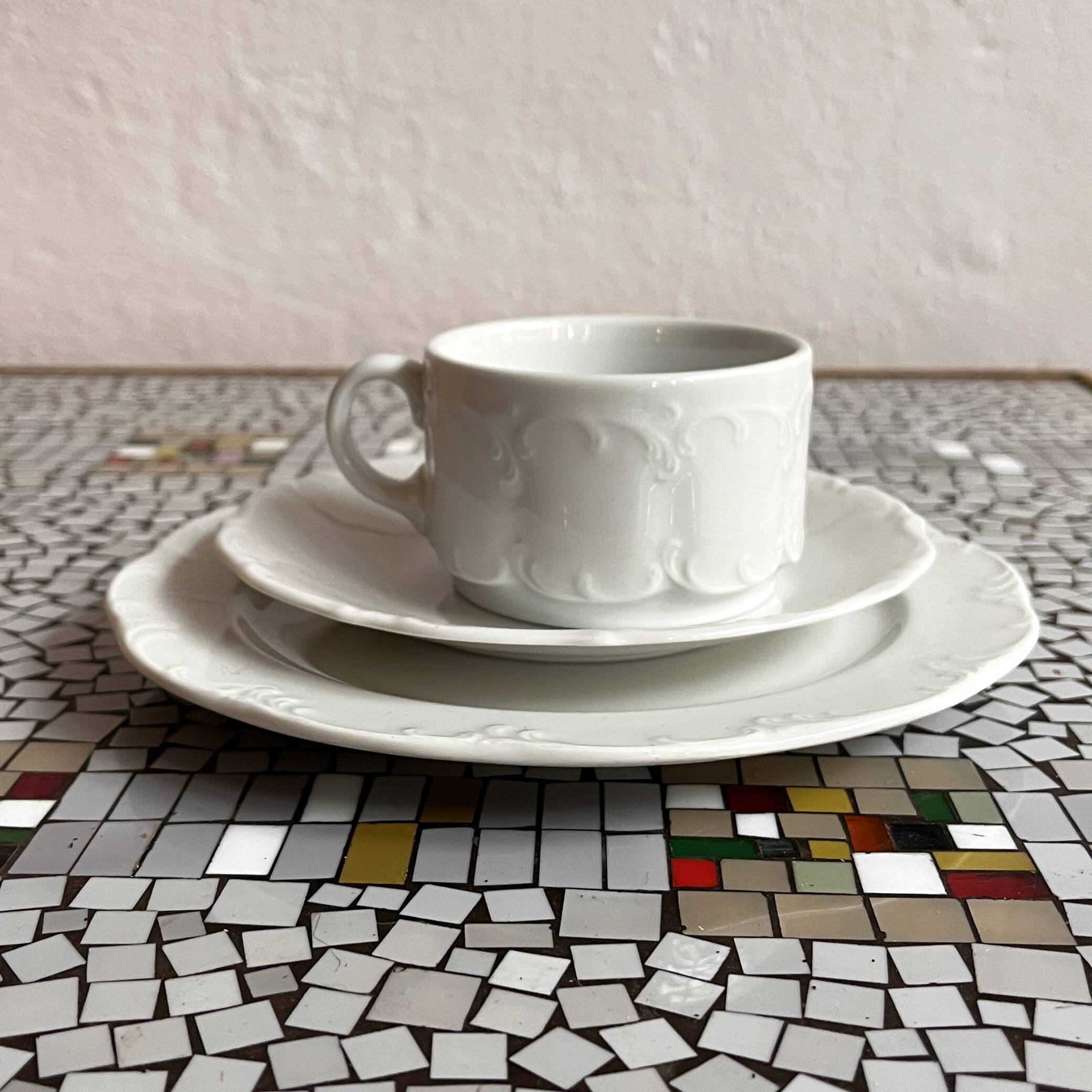 Rosenthal Monbijou trio breakfast service, Germany 1970s.