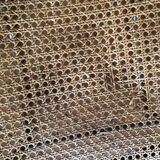 Series of 4 sleigh chairs in wicker, by Baumann