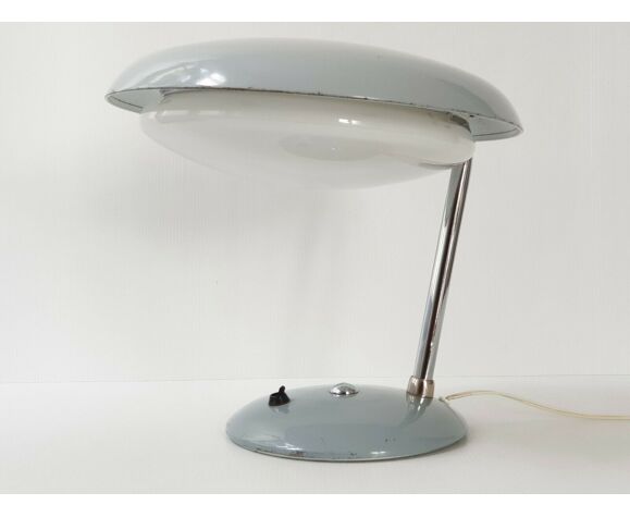 Lampe vintage 1950 Elra métal et verre