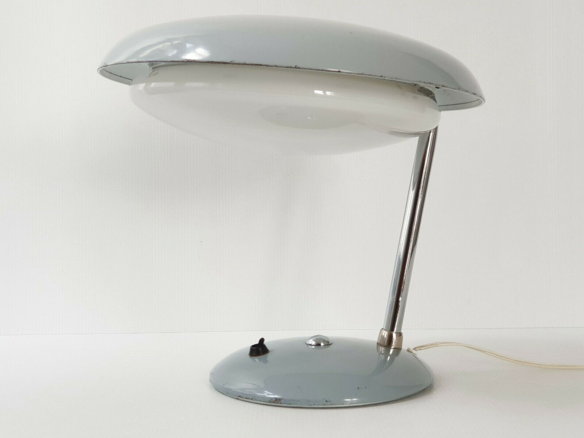 Vintage lamp 1950 Elra metal and glass