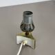 Set of 2 "cone" glass and brass table light, italy 1950s