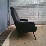 Vintage black skai sofa