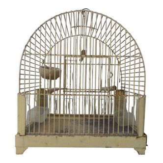 Cage à oiseau en métal vintage